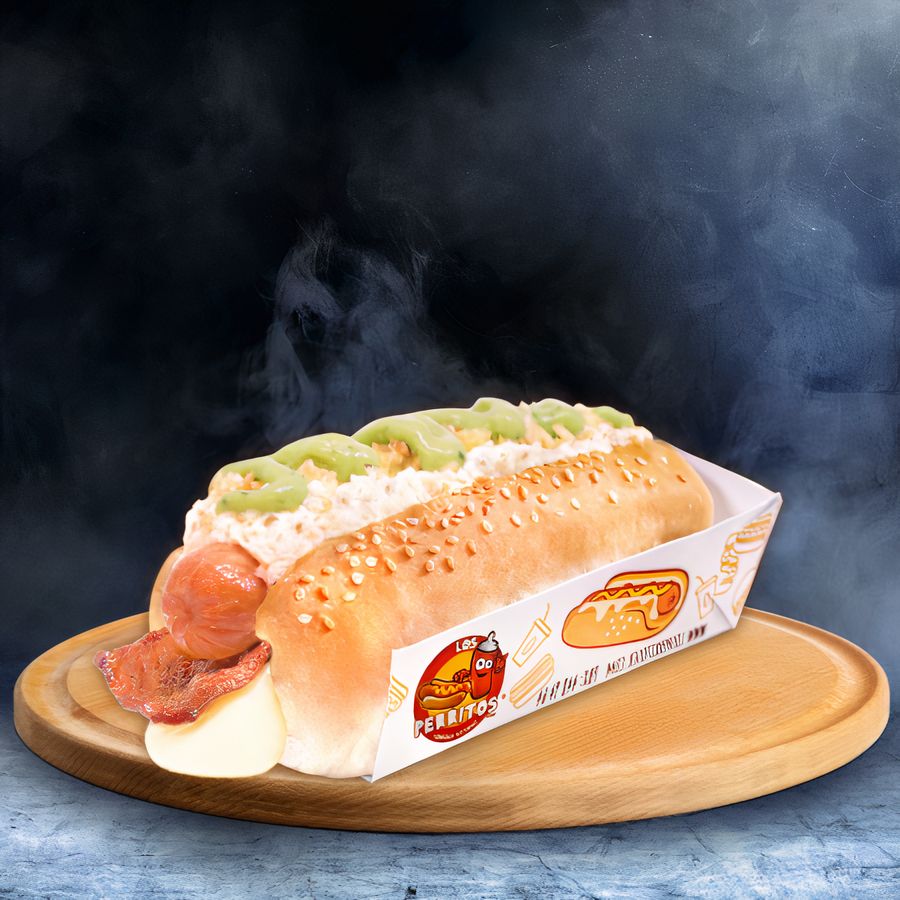 Perro grande súper queso tocineta